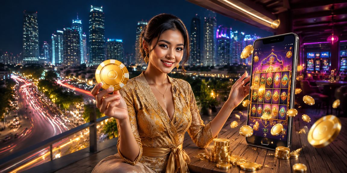 Tampilan antarmuka mobile casino neon yang modern dan responsif