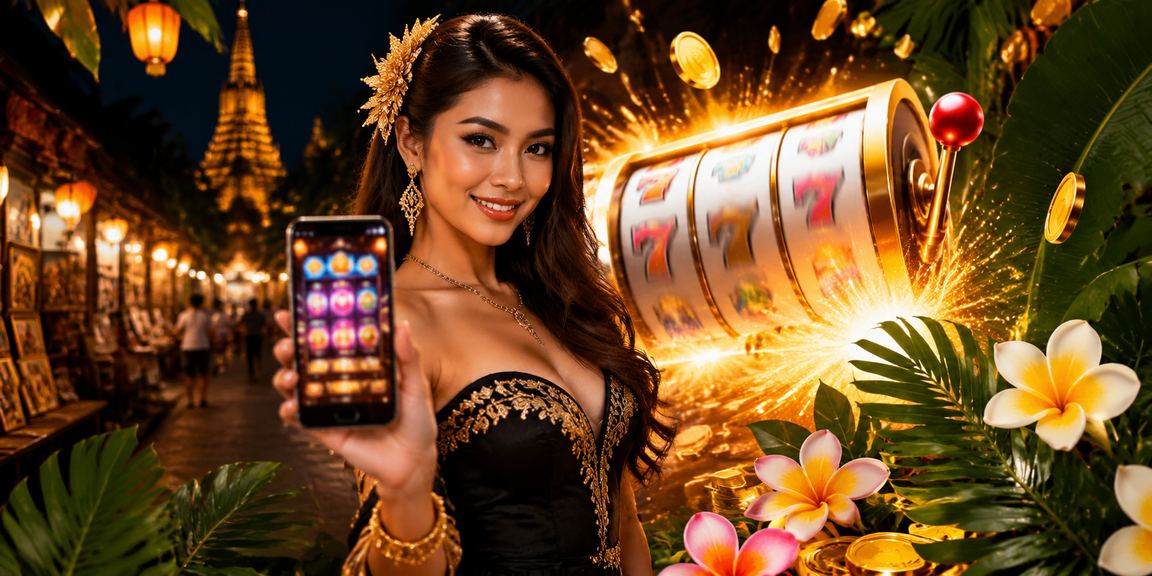 Layar slot game dengan suasana pasar malam Vietnam yang semarak