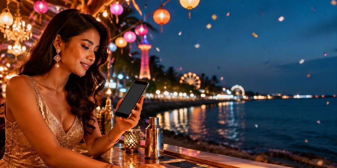 Ulasan dan analisa taruhan di pasar malam dengan suasana ambient neon